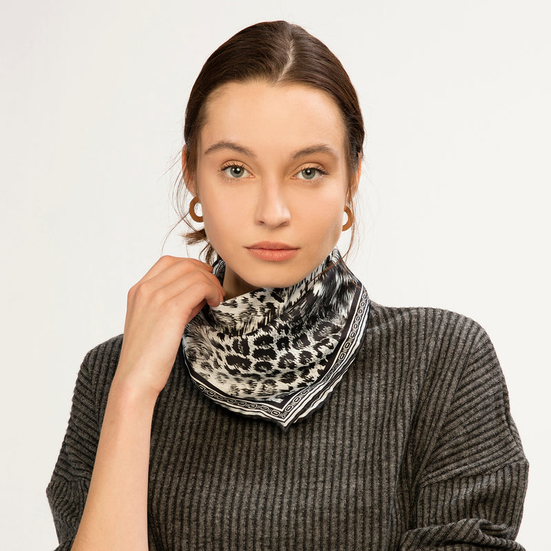 LEOPARD SCARF + BRACELET SET