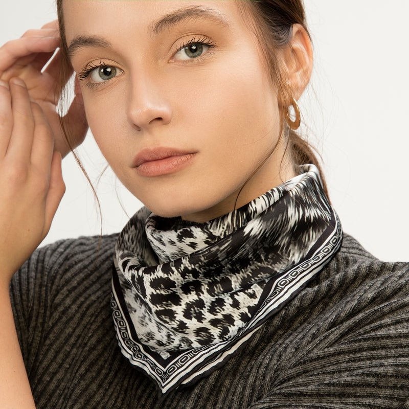 LEOPARD SCARF + BRACELET SET