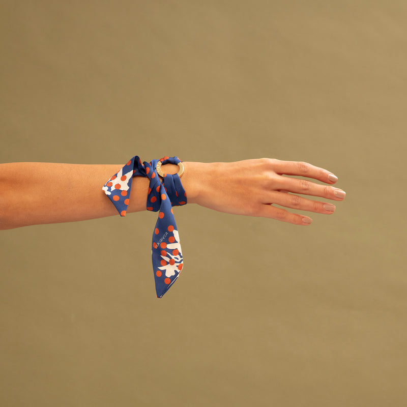 DOTTED SCARF + BRACELET SET