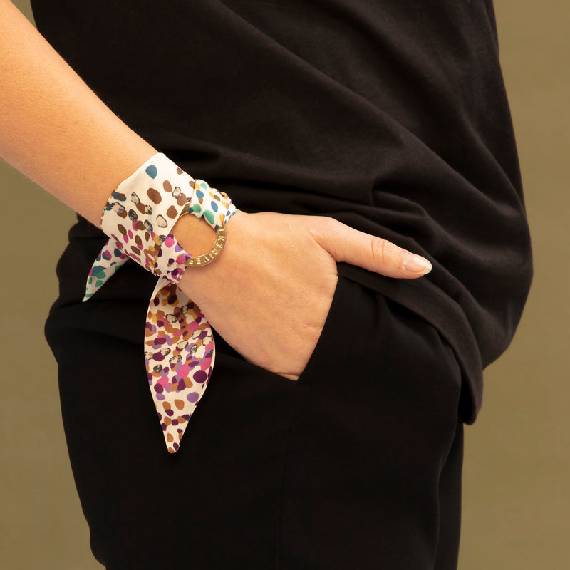 SPOT SCARF + BRACELET SET