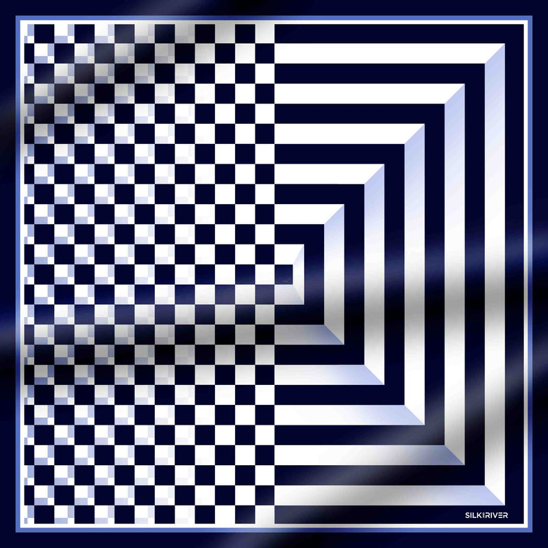 CHECKERS D.BLUE-WHITE-BLUE