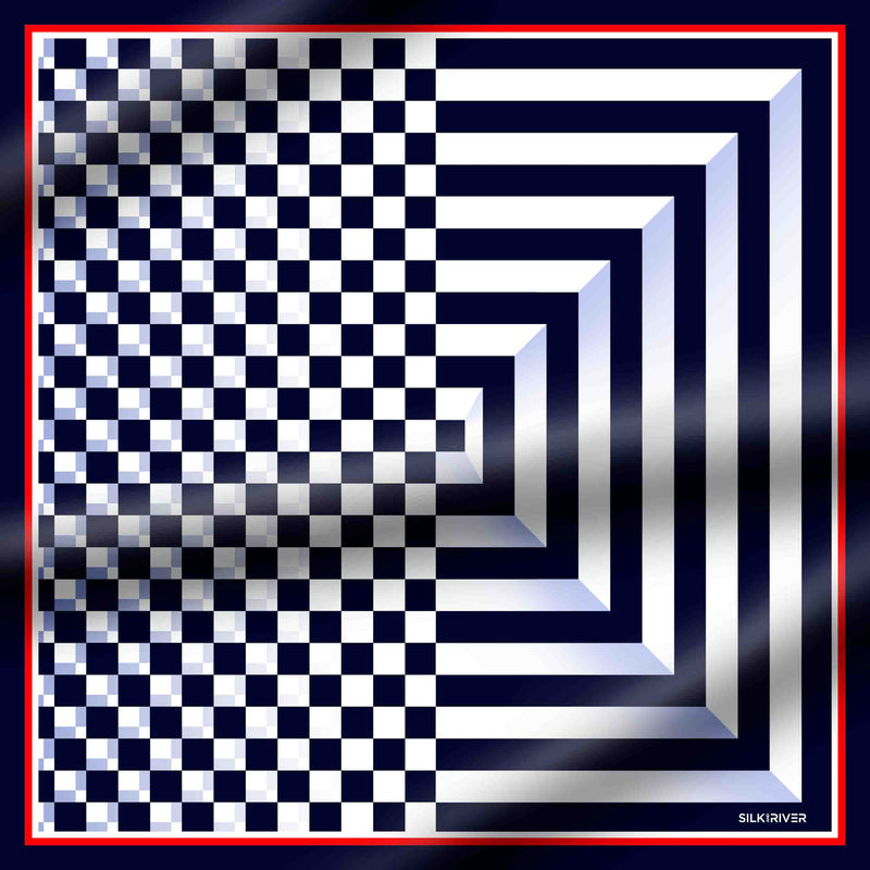 CHECKERS D.BLUE-WHITE-RED