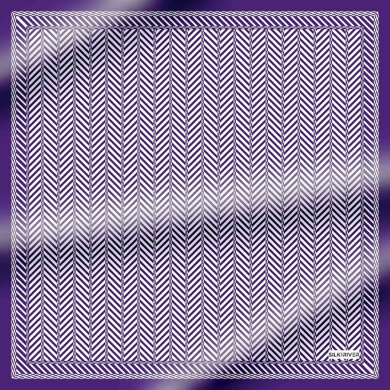 HERRINGBONE WHITE-PURPLE